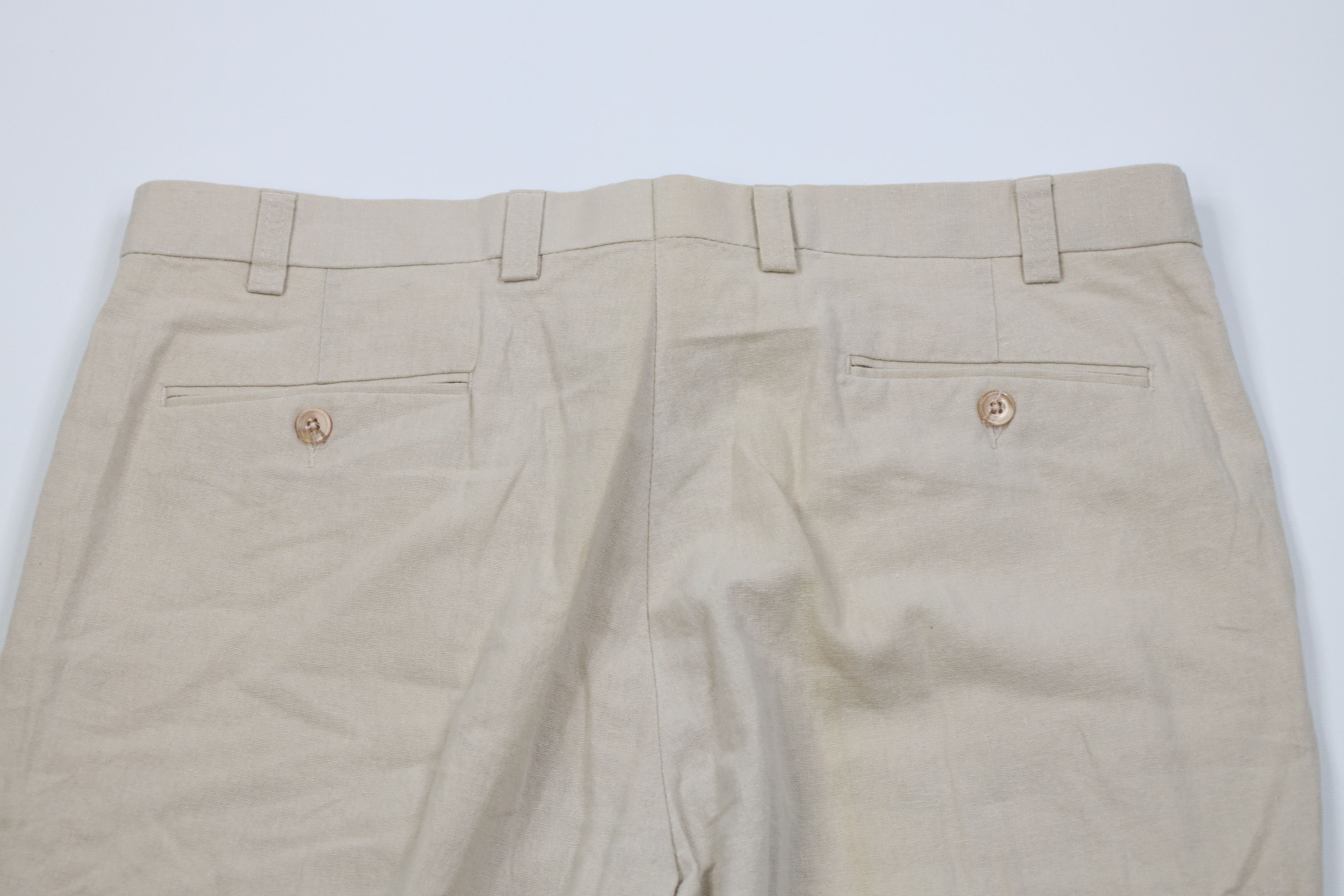 Vintage Vintage 90s Y2K Streetwear Linen Wide Leg Chino Pants Size US 38 / EU 54 - 12 Thumbnail