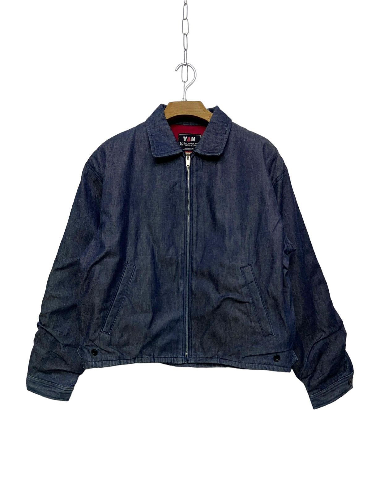 Van × Vintage Vintage 90s Van Jac Denim Jacket Embroidered Spell Out Size US M / EU 48-50 / 2 - 1 Thumbnail