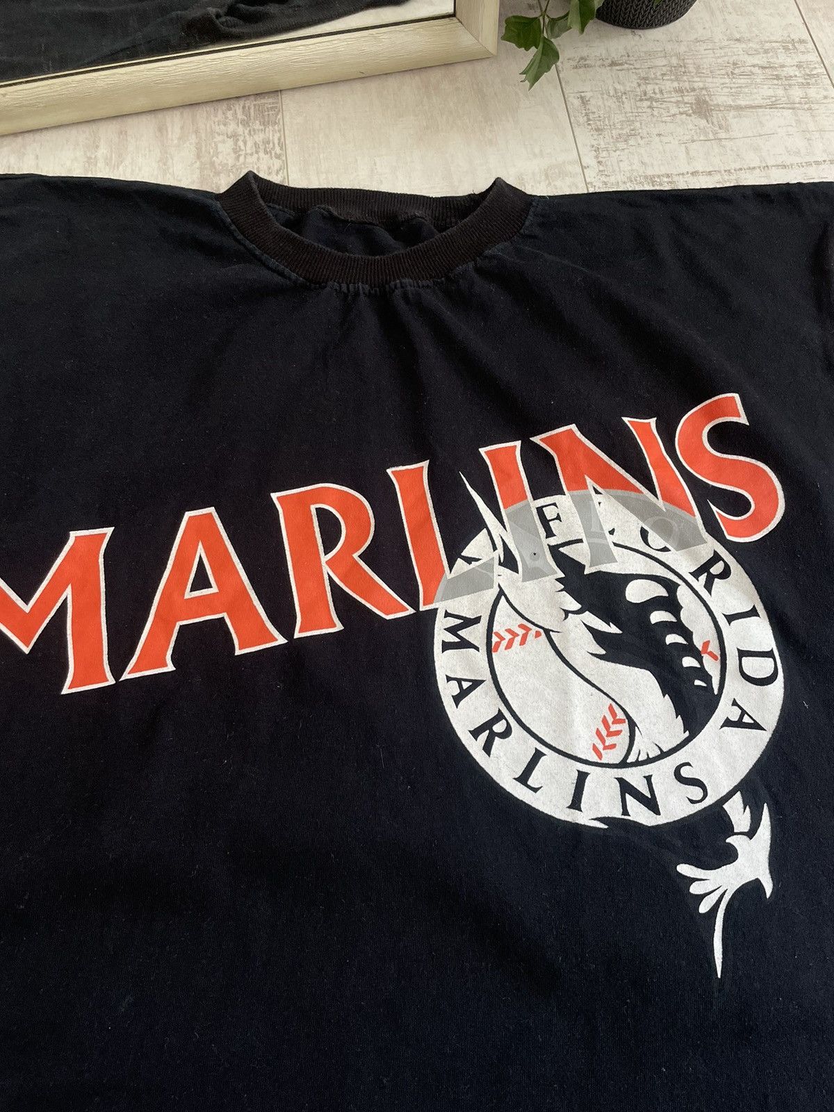 MLB 80’s Florida Marlins Vintage MLB Short Sleeve Tee Black RARE Size US XXL / EU 58 / 5 - 4 Thumbnail