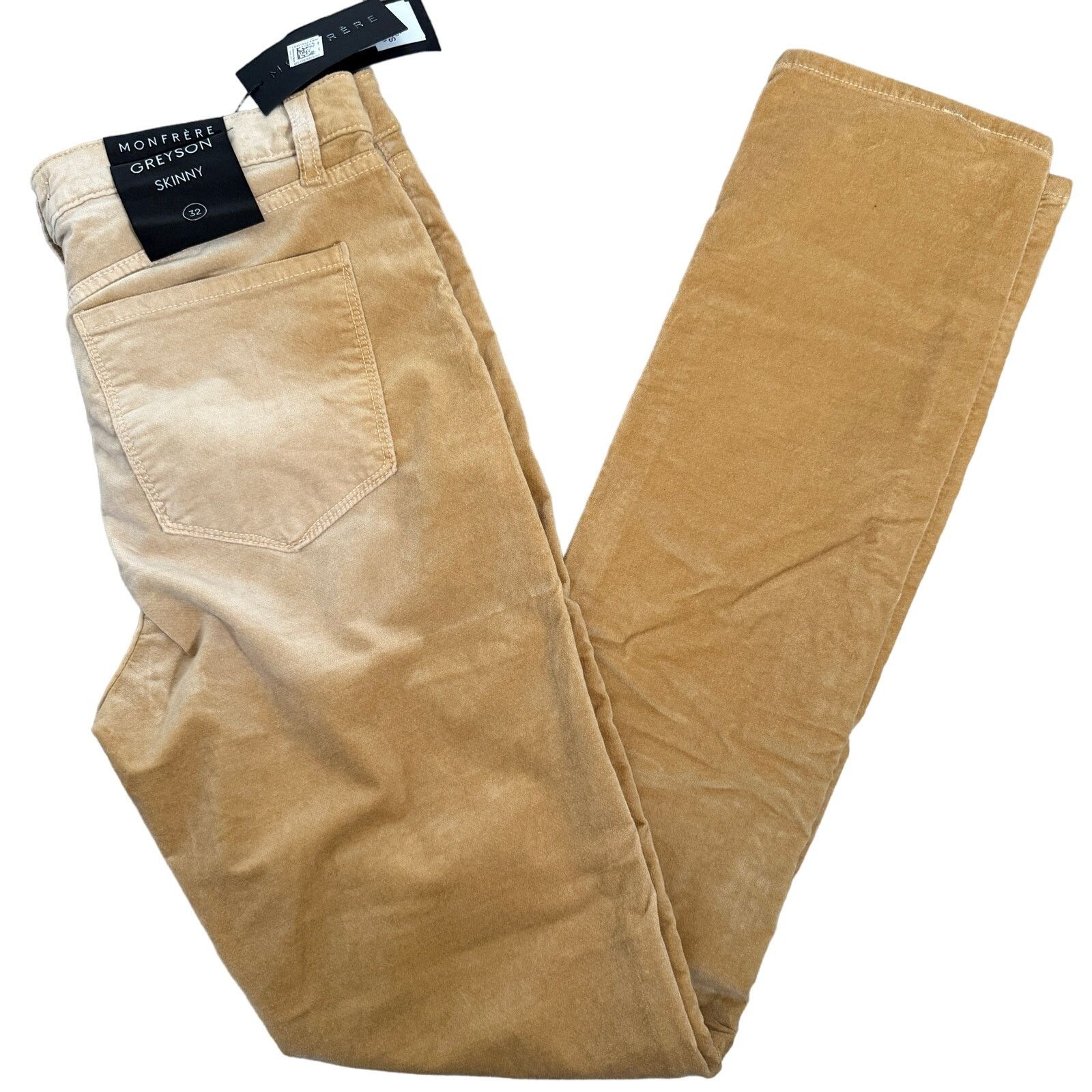 MONFRERE Monfrere Velvet Greyson Skinny Jean Pants Aged Biscotti 32 Size US 32 / EU 48 - 1 Thumbnail