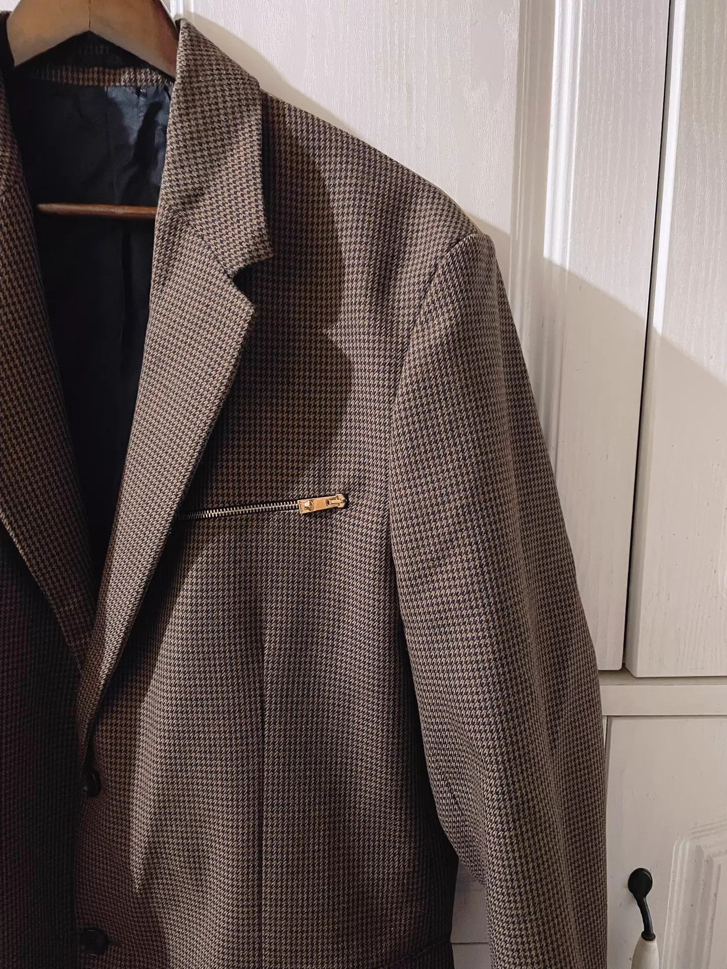 Versace Versace Baroque Check Wool Silk Tailored Blazer Size 50 (L) Size US M / EU 48-50 / 2 - 3 Thumbnail