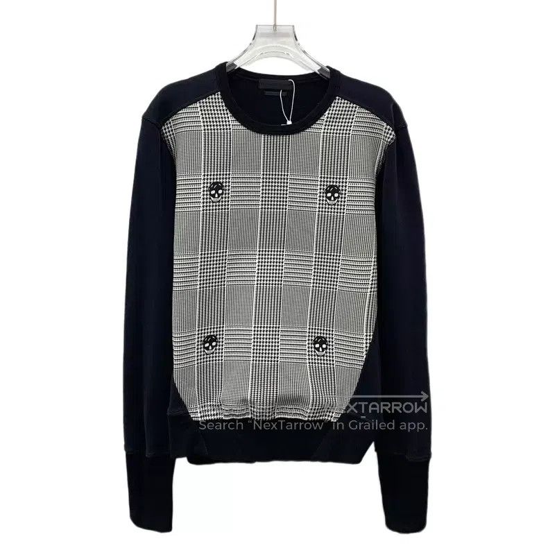 Alexander McQueen Alexander Mcqueen Black thousand-bird check skull inlaid c Size S / US 4 / IT 40 - 1 Thumbnail
