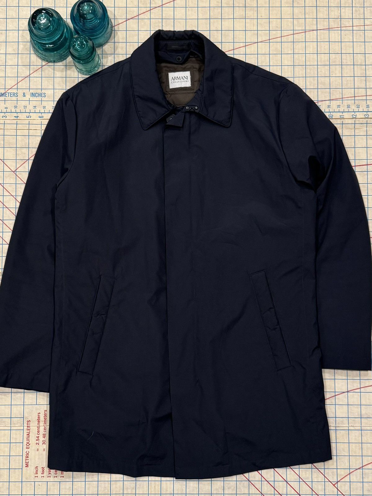 Armani Collezioni Armani Collezioni Long Coat With Insulating Layer Dark Navy Size US M / EU 48-50 / 2 - 2 Thumbnail