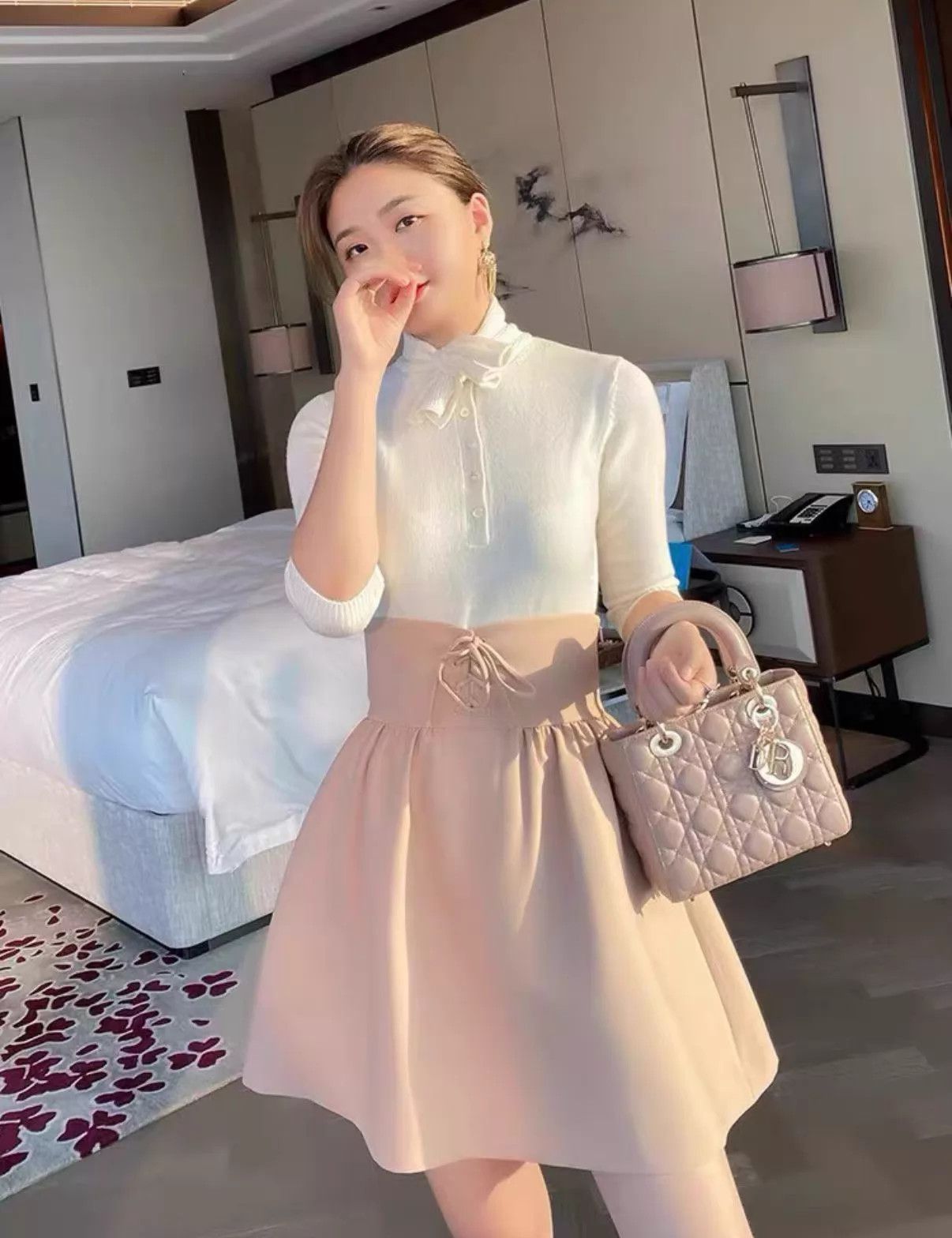 Dior Dior Blush High-Waist Wool-Silk Skirt Women's 34 Size 25" / US 0 / IT 36 - 6 Thumbnail