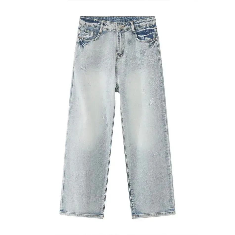 Japanese Brand Retro loose high street straight leg jeans Size US 32 / EU 48 - 5 Thumbnail