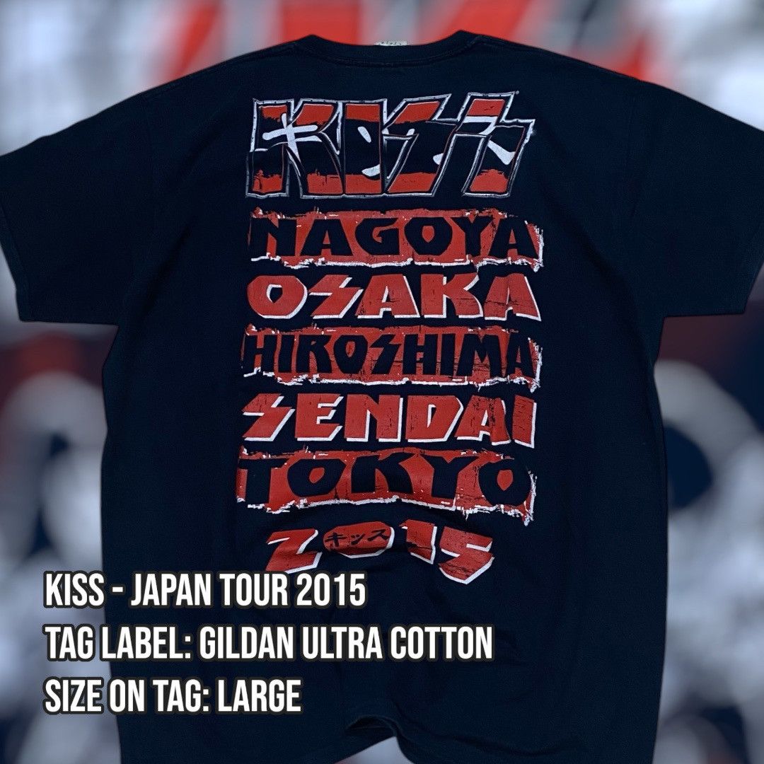Band Tees × Gildan × KISS Kiss - Nagoya Tokyo Japan 2015 Band Tee Size US L / EU 52-54 / 3 - 2 Thumbnail