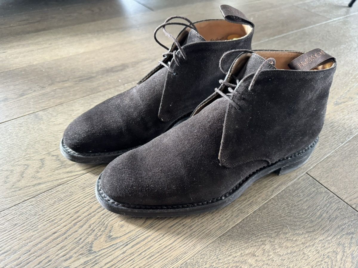 Cheaney dark brown suede chukka UK