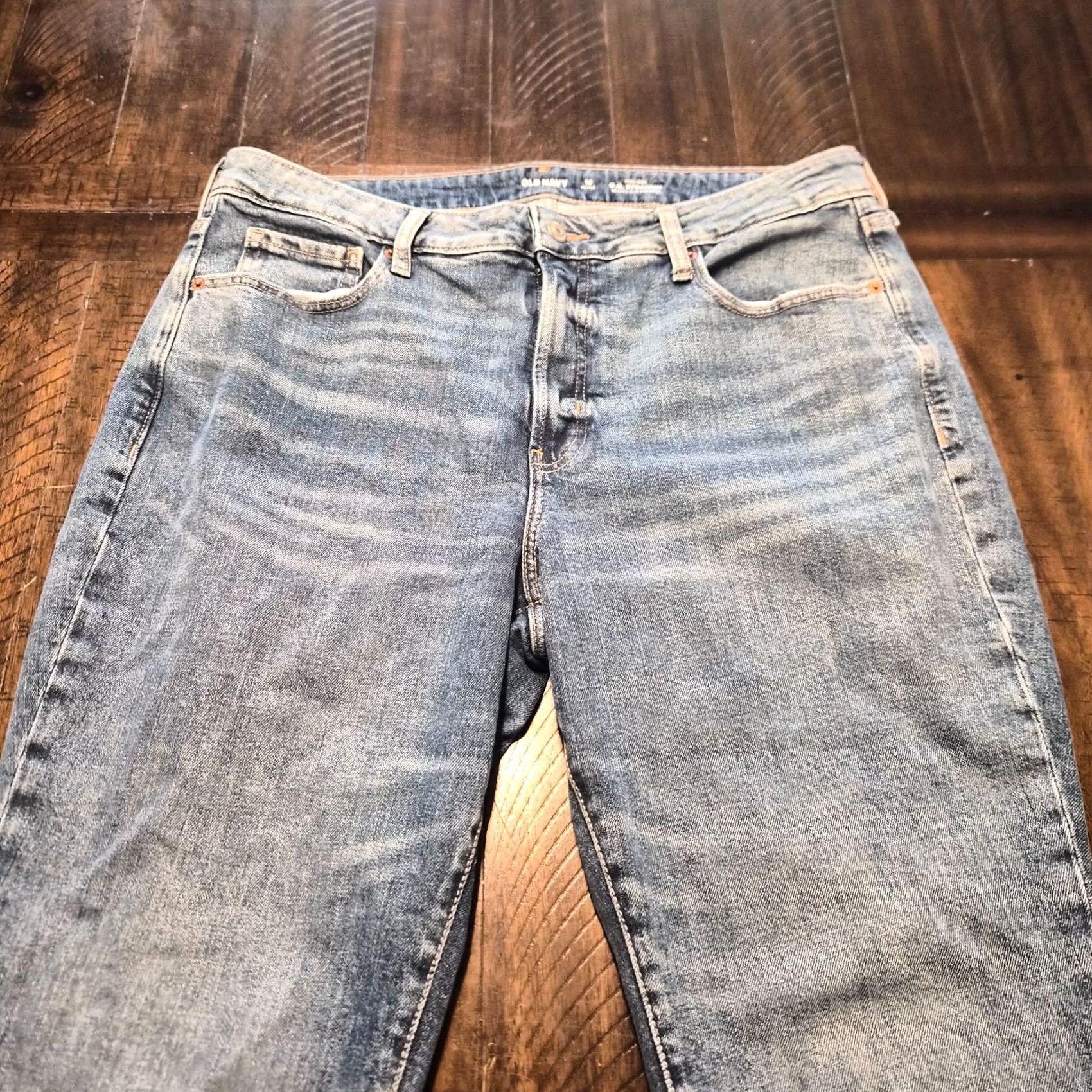 Old Navy Old Navy Women Jeans 16 Petite 16P High Rise Straight Blue Denim Size 38" / US 16 / IT 52 - 2 Thumbnail