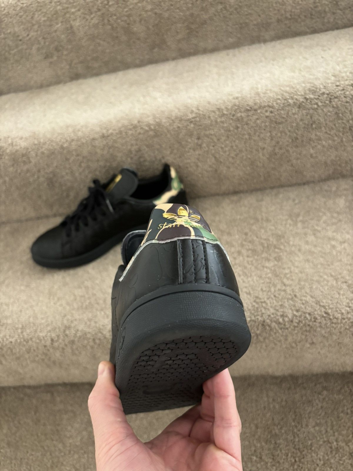 Adidas × Bape Bape Stan smith 30th anniversary black Size US 8.5 / EU 41-42 - 6 Thumbnail
