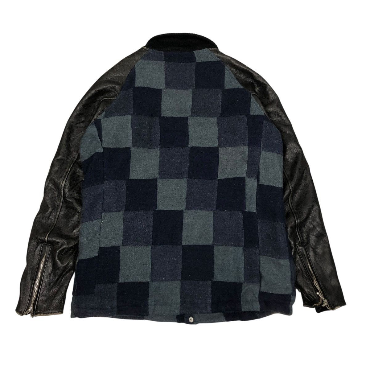 Vintage 🔥VINTAGE CAFE RACER LEATHER JACKET TK JAPAN TARTAN DESIGN Size US M / EU 48-50 / 2 - 2 Thumbnail