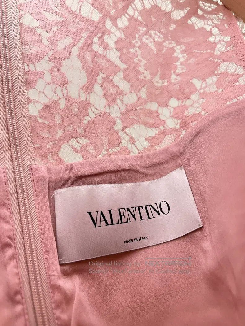 Valentino Valentino Peony pink lace patchwork dress Size S / US 4 / IT 40 - 7 Thumbnail
