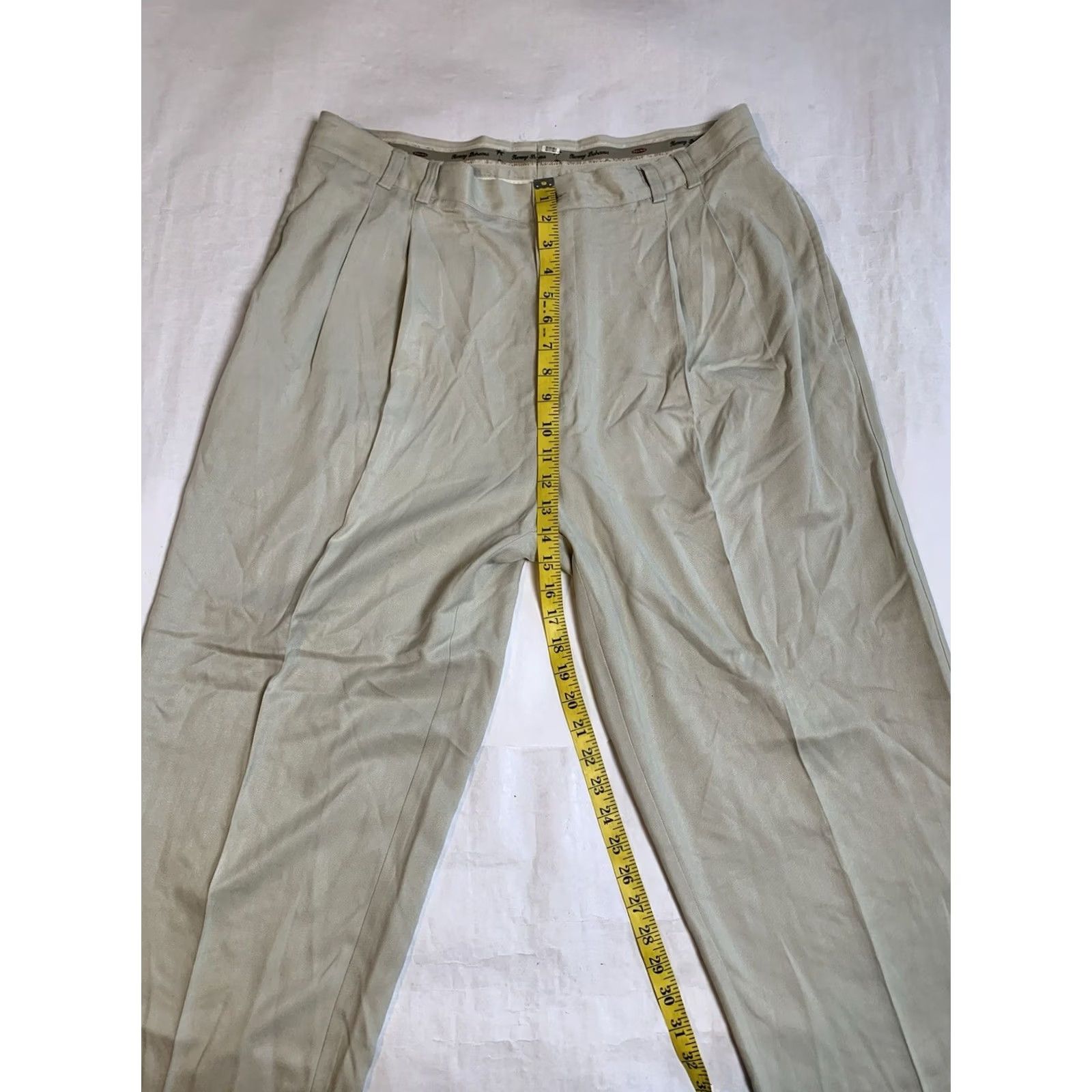 Tommy Bahama VINTAGE Tommy Bahama Pants Mens Size 38 Beige 100% Silk Pants Straight Leg Pleated Front Size US 38 / EU 54 - 5 Thumbnail