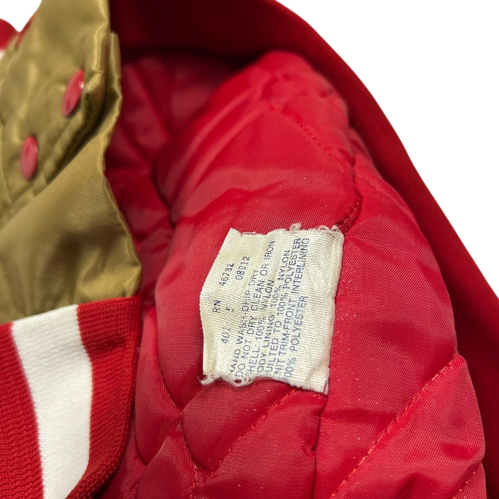 NFL VTG 90s SF 49ERS CHALK LINE SATIN JACKET SPELL OUT Size US L / EU 52-54 / 3 - 6 Thumbnail