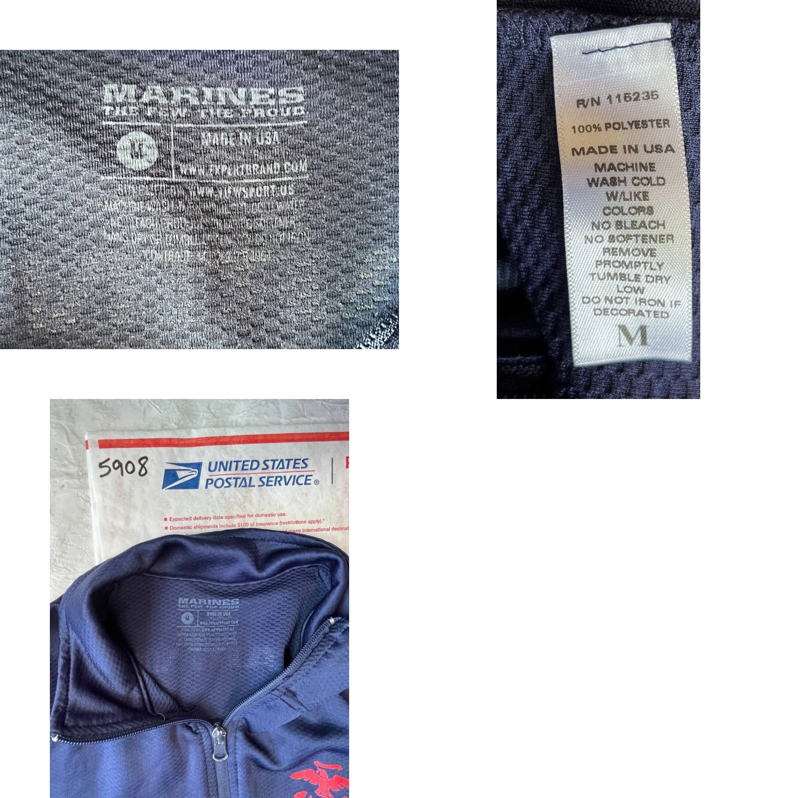 Vintage **The Few The Proud US Marines Blue Zip-Up Long-Sleeve Men's Sweatshirt** User: The Few The Proud US Marines Blue Zip-Up Long-Sleeve Men's Sweatshirt Size US M / EU 48-50 / 2 - 8 Thumbnail