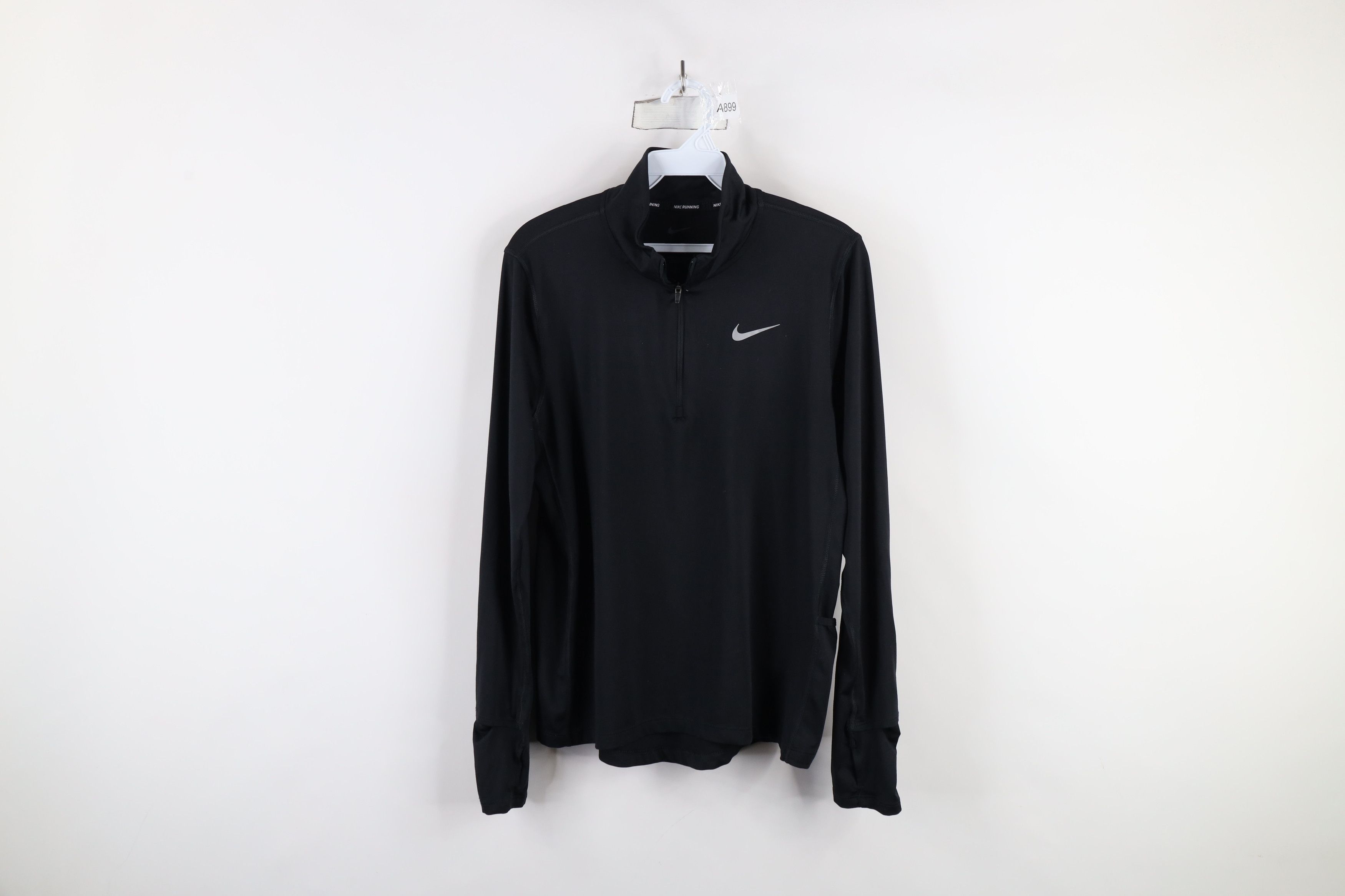 Nike × Vintage Nike Running Element Half Zip Pullover Top Jacket Black Size M / US 6-8 / IT 42-44 - 1 Thumbnail