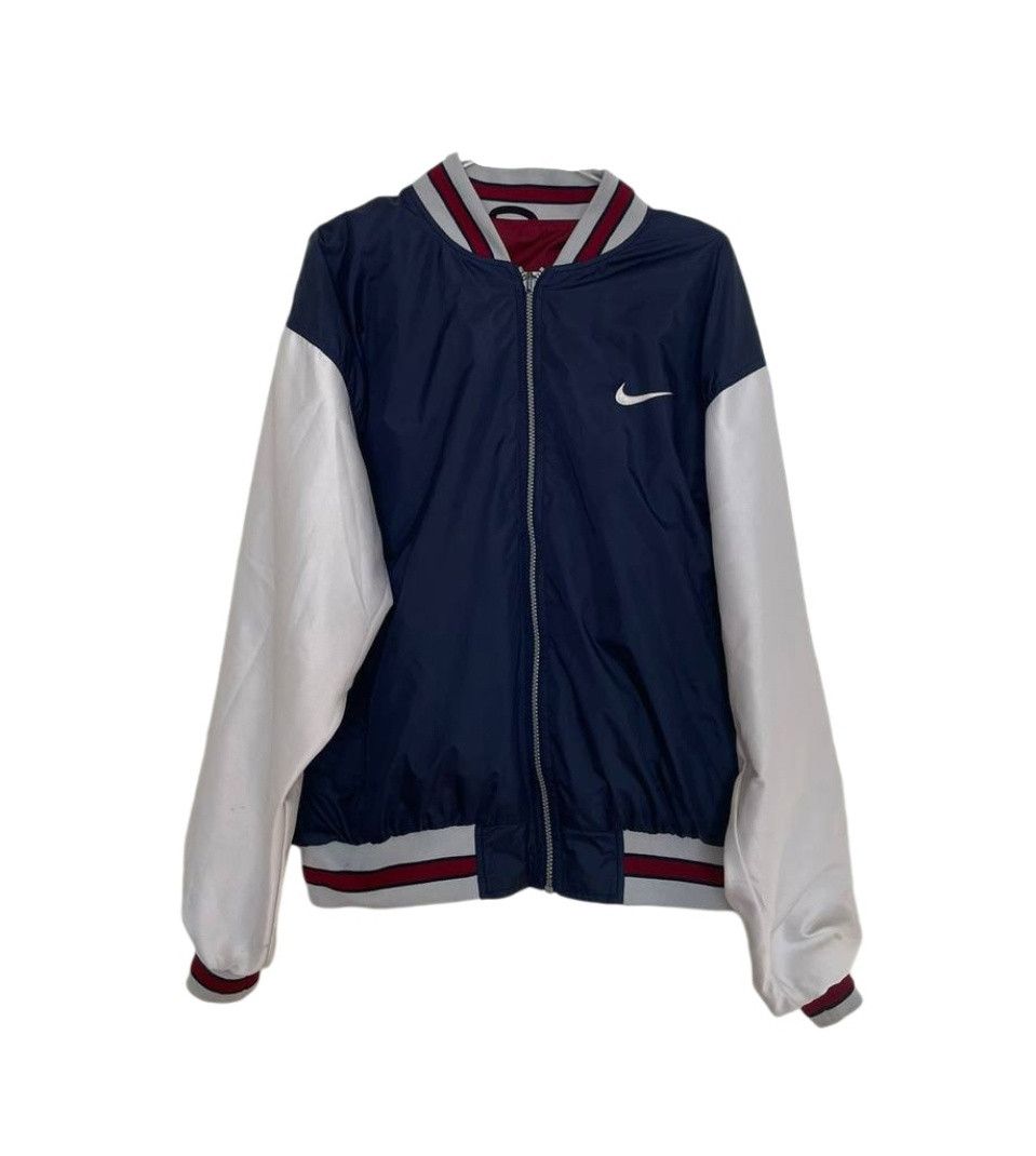 Nike × Vintage Vintage Nike Dual Sided Bomber Jacket L Size US L / EU 52-54 / 3 - 2 Thumbnail