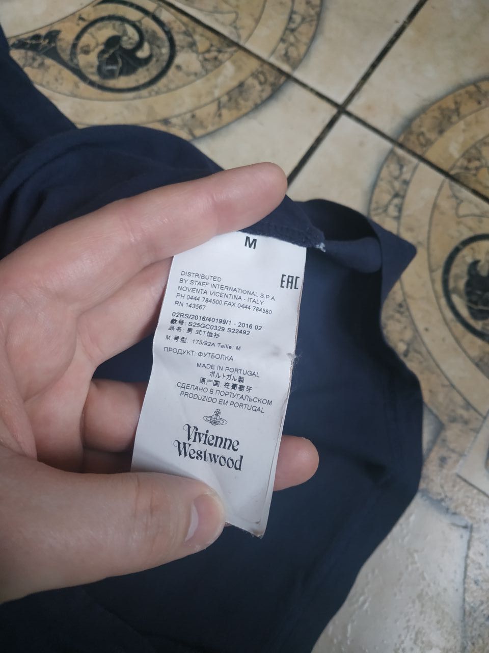 Vivienne Westwood Vivienne Westwood MAN Navy T-shirt Embroidered Orb Logo Sz M Size US M / EU 48-50 / 2 - 6 Thumbnail