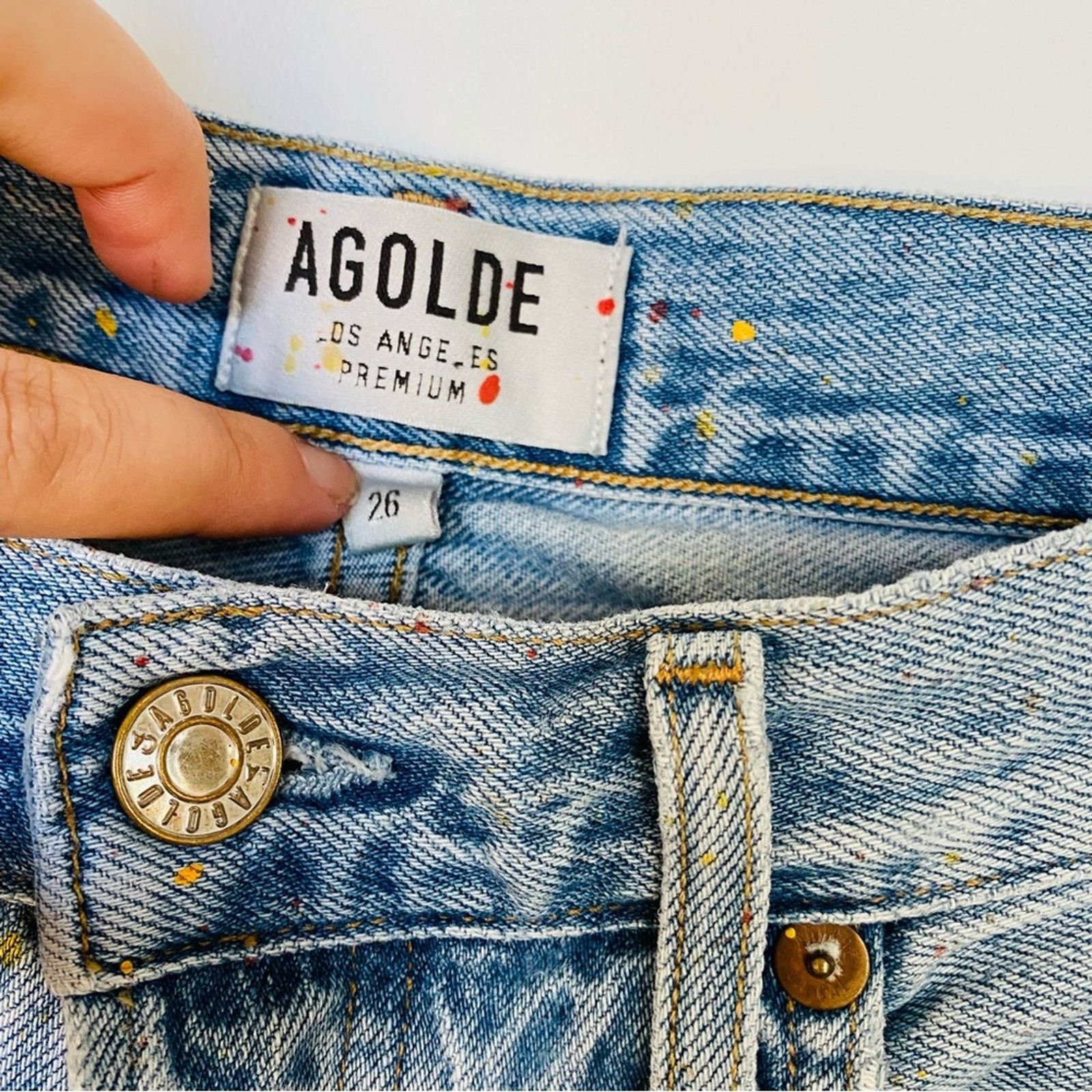 Agolde AGOLDE REVOLVE Jamie Blue High Rise Straight Leg Mom Jeans Size 26" / US 2 / IT 38 - 5 Thumbnail