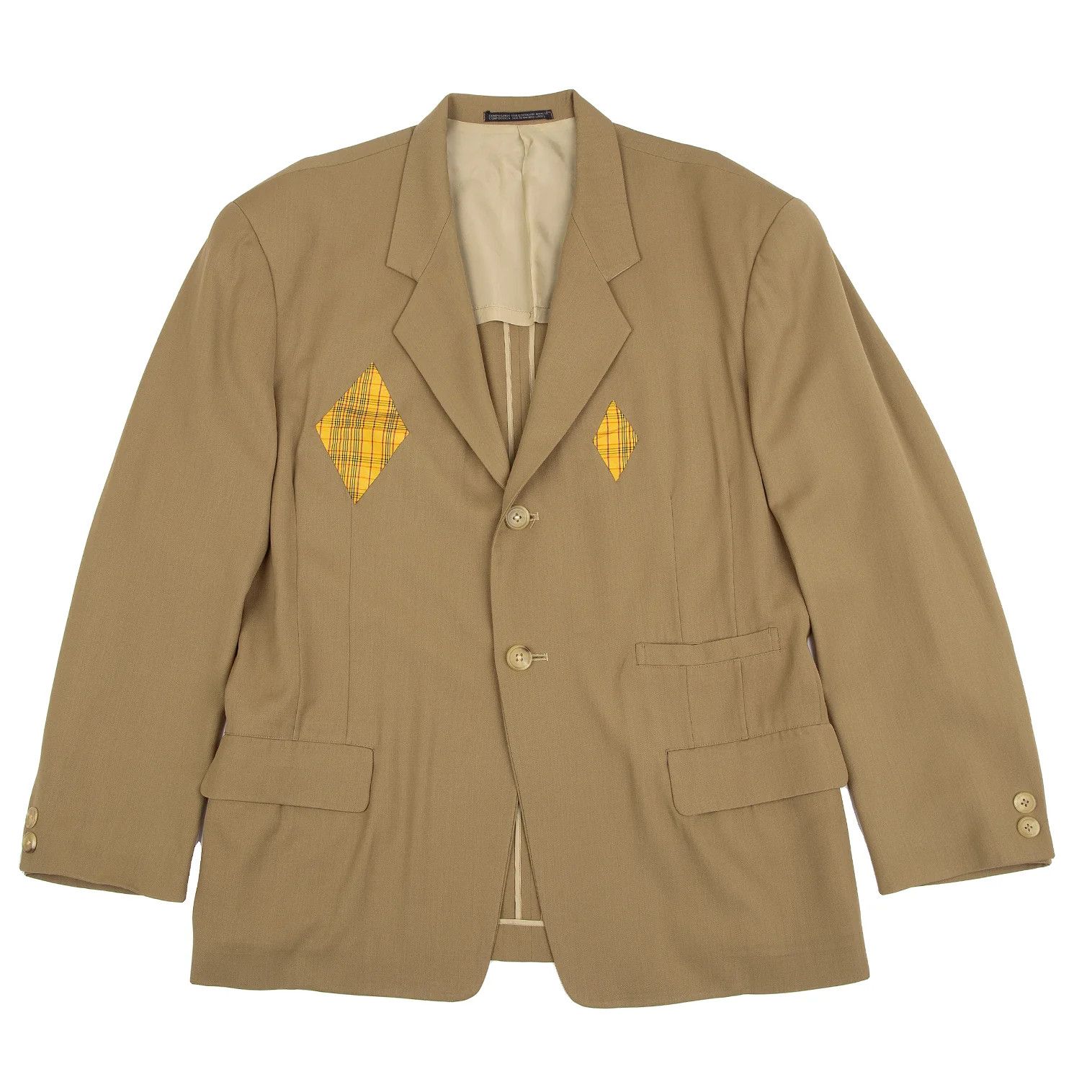 Yohji Yamamoto Yohji Yamamoto Brown Check Diamond Wool Jacket Size US M / EU 48-50 / 2 - 1 Thumbnail