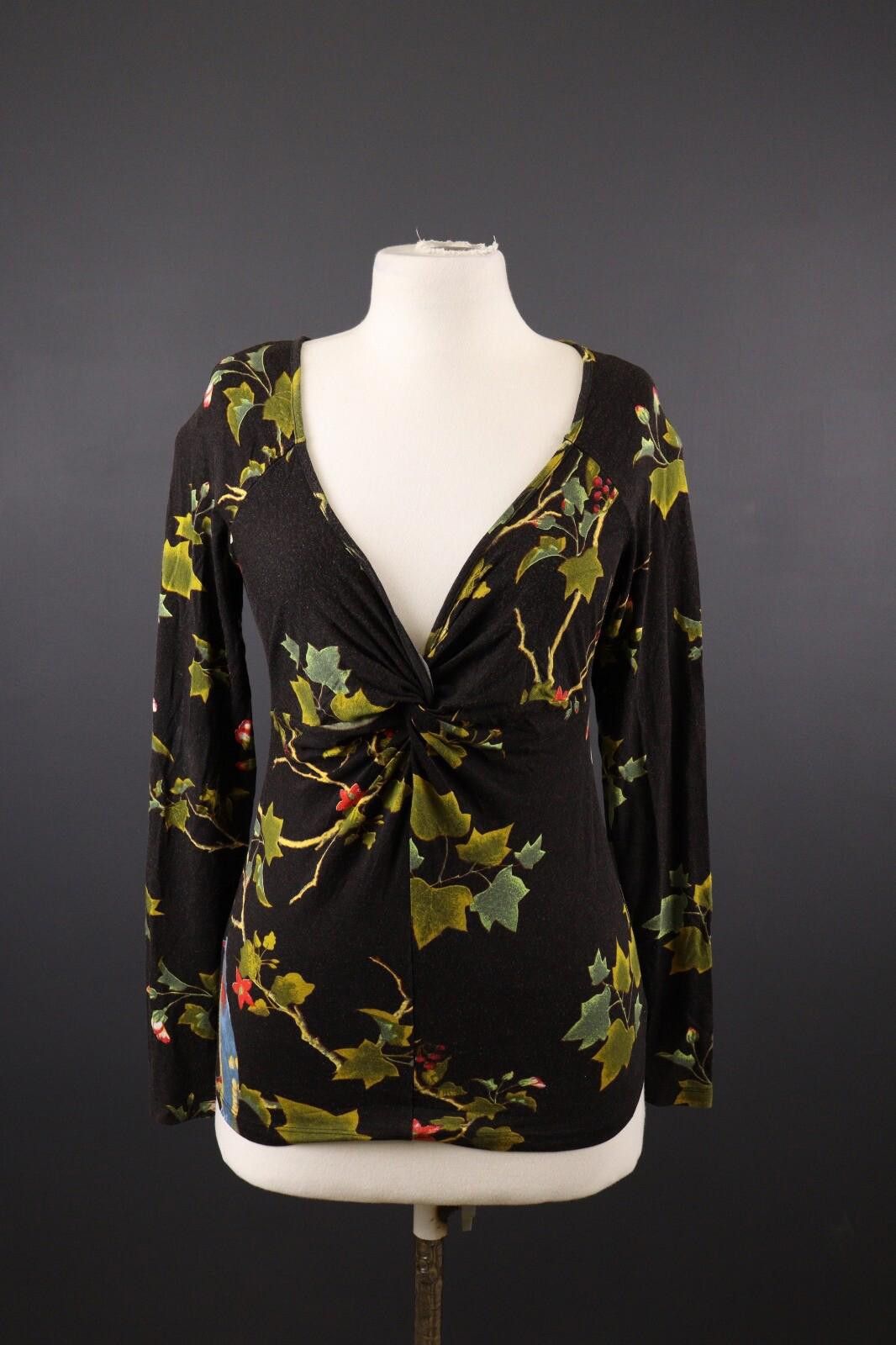 Roberto Cavalli Roberto Cavalli Multicolor Floral Mesh Blouse Shirt Size L Size L / US 10 / IT 46 - 1 Thumbnail
