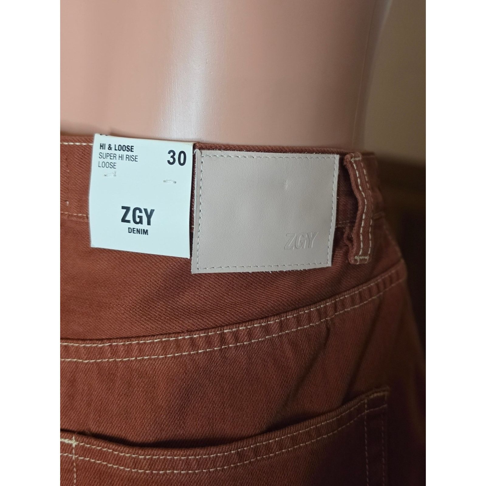 Free People NWT Free People ZGY HI & LOOSE Rust Orange Jeans 30 Size 30" / US 8 / IT 44 - 11 Thumbnail