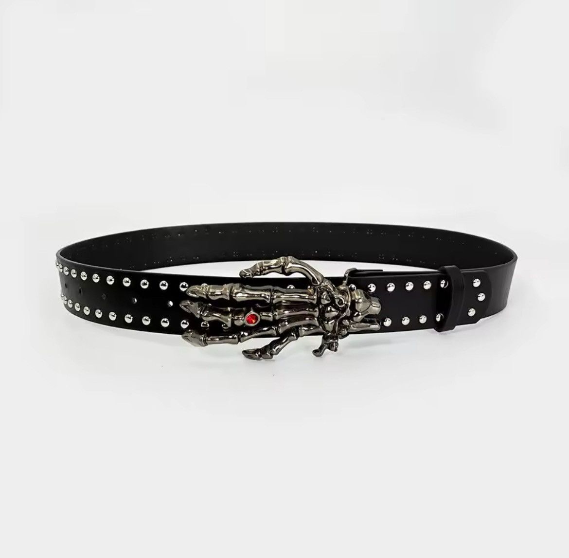 Vintage y2k 2000s vintage style skeleton grunge goth emo black belt Size ONE SIZE - 3 Thumbnail