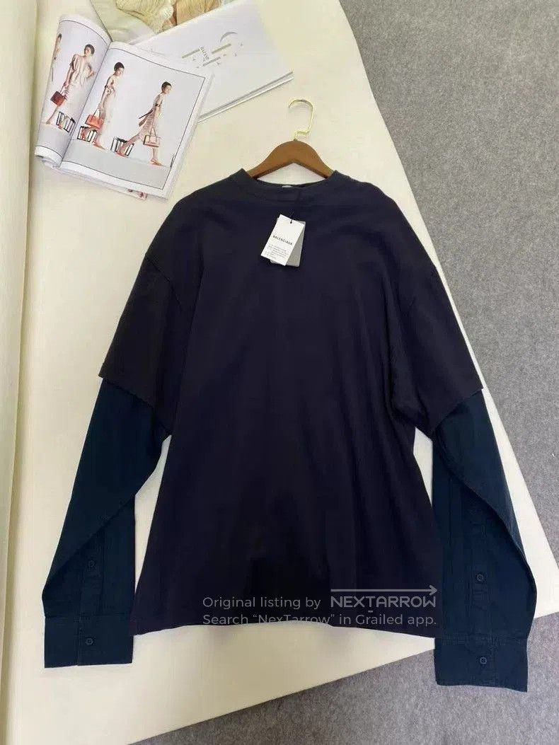 Balenciaga Balenciaga Blue Layered Fake Two. Size US XS / EU 42 / 0 - 1 Thumbnail