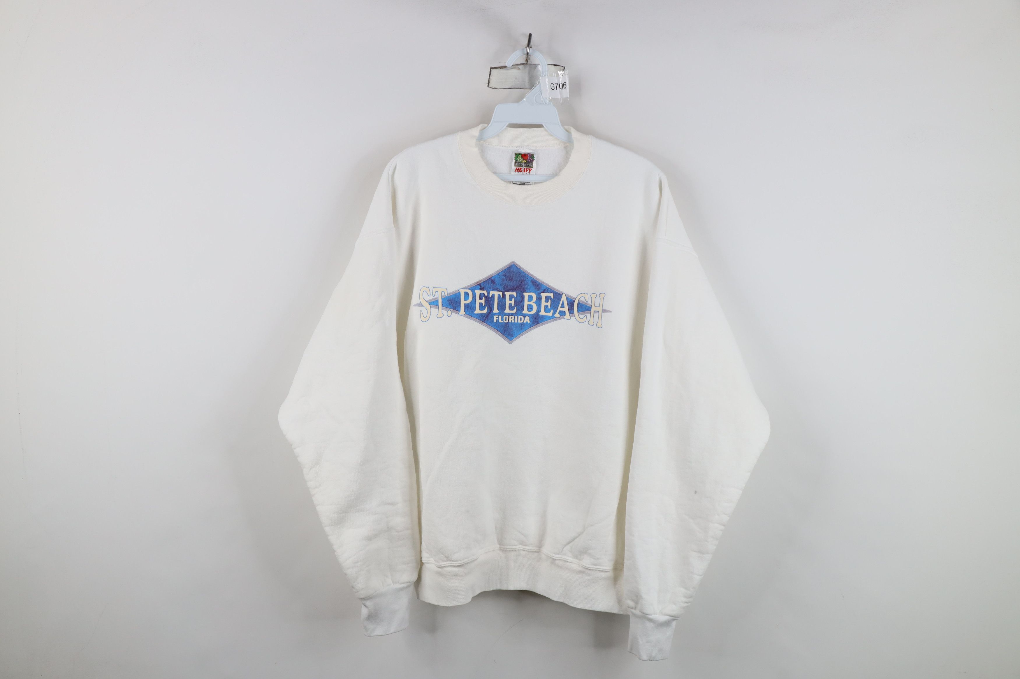 Vintage Vintage 90s Streetwear St Pete Beach Florida Sweatshirt Size XL / US 12-14 / IT 48-50 - 1 Thumbnail