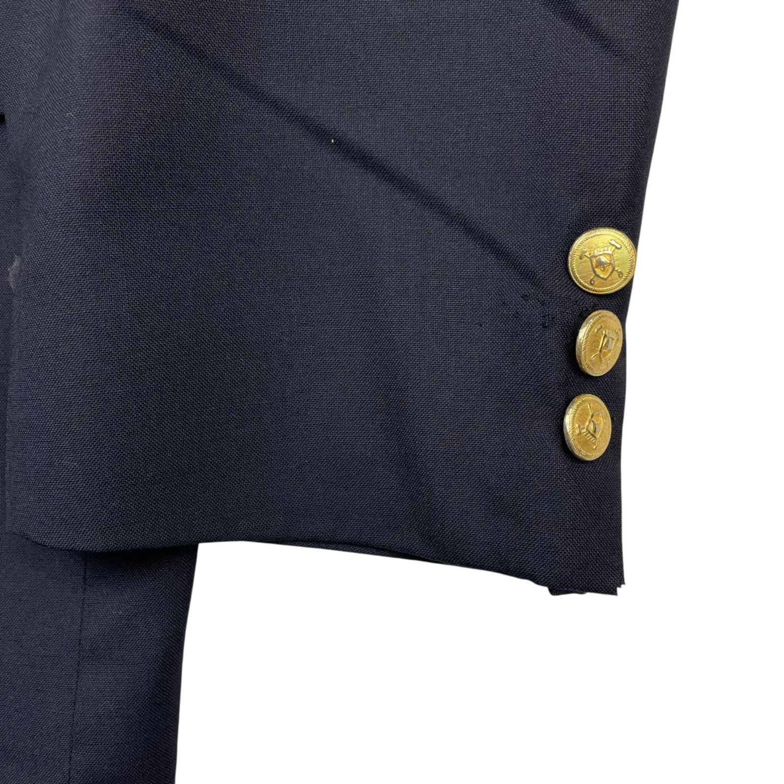 Chaps Chaps Ralph Lauren Men's 100% Wool Gold Buttons 2-Button Bla Size 44R - 4 Thumbnail