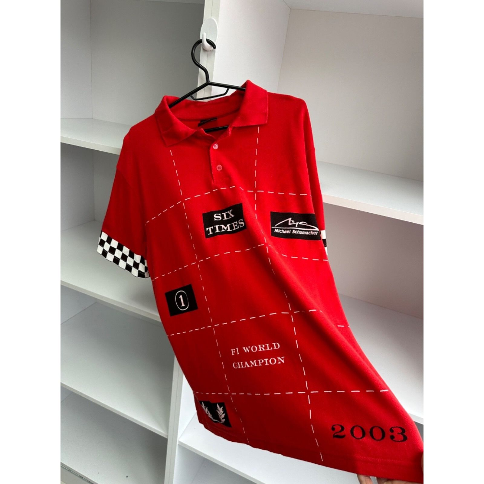 Vintage VTG Michael Schumacher F-1 Six Time Champion T-shirt Size US L / EU 52-54 / 3 - 4 Thumbnail
