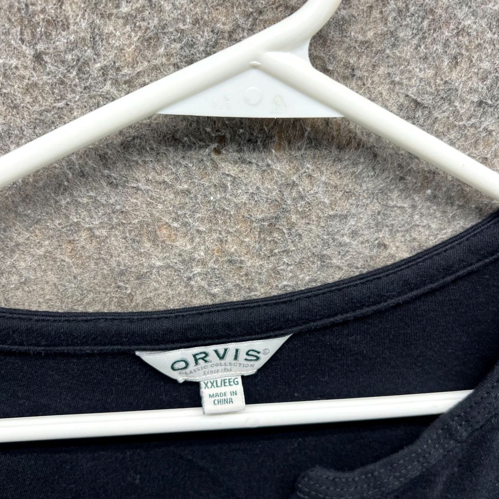 Orvis VINTAGE ORVIS Shirt Women's 2XL Black 3/4 Sleeve Casual Cotton Pullover Tee Flair N/A Size XXL / US 16-18 / IT 52-54 - 7 Thumbnail