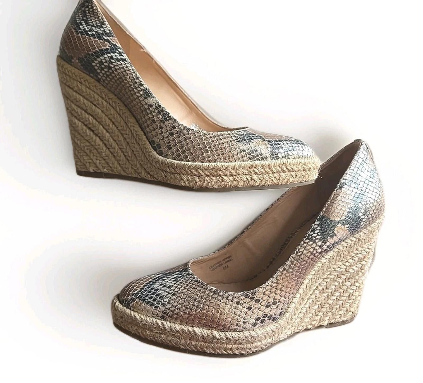 Other Via Spiga Women's Wedge Heels Closed Shoes Snake Leather 8 M Size US 8 / IT 38 - 1 Thumbnail