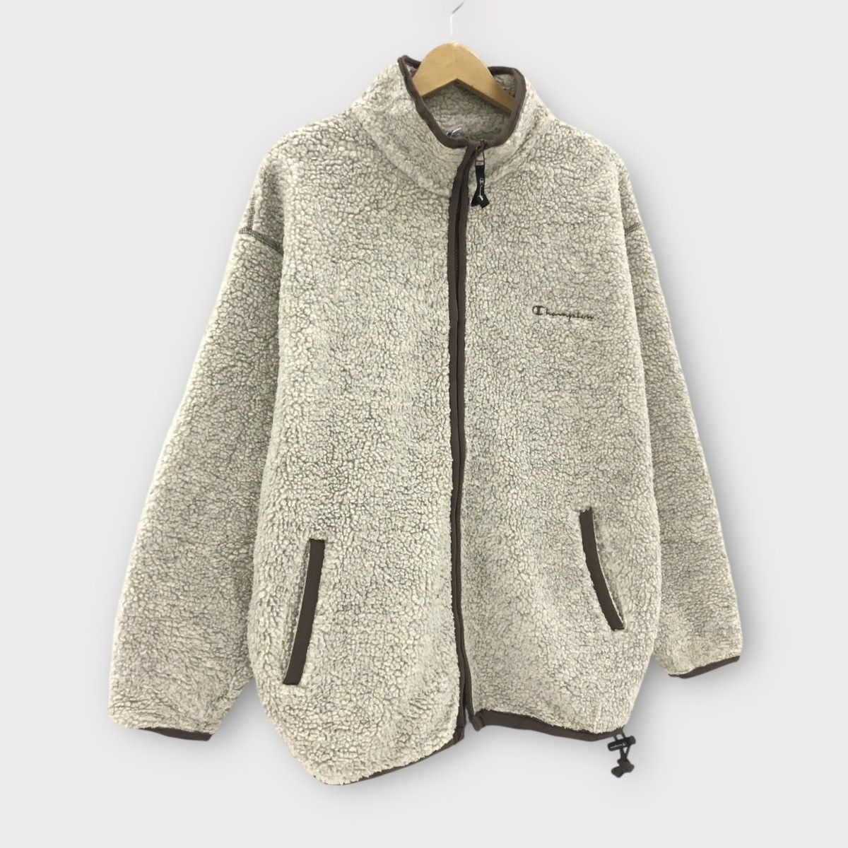 Champion × Vintage Vintage Champion Sherpa Fleece Zipper Jacket Size US L / EU 52-54 / 3 - 4 Thumbnail