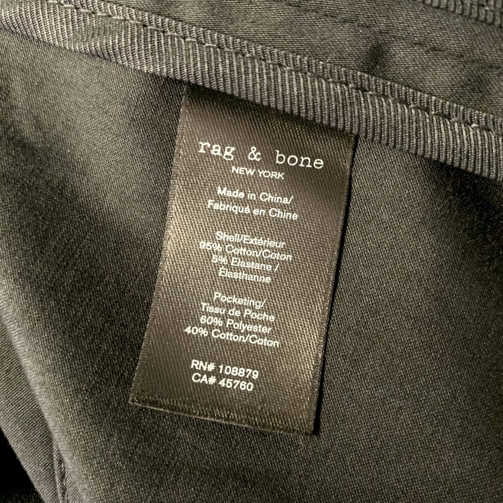 Rag & Bone RAG & BONE Chore Coat XXL Black Cotton Blend Chest Size Size US XXL / EU 58 / 5 - 5 Thumbnail