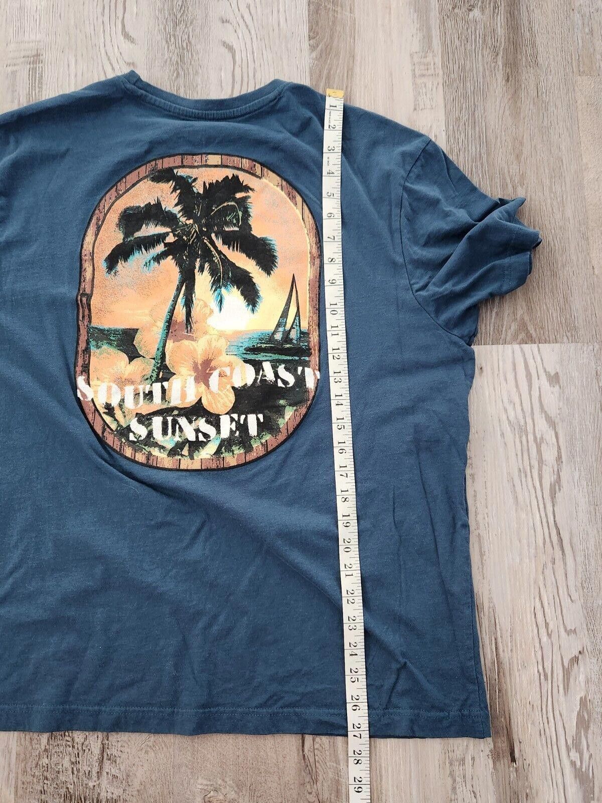 Designer Caribbean Joe Shirt Mens Extra Large Teal Sunset Size US XL / EU 56 / 4 - 5 Thumbnail