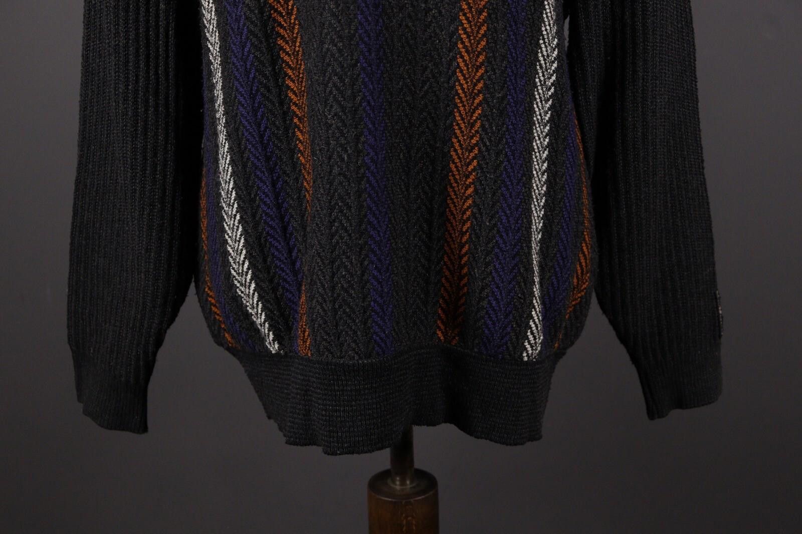 Carlo Colucci Carlo Colucci Black Stripe Wool Knit Sweater Size 54 Size US M / EU 48-50 / 2 - 3 Thumbnail
