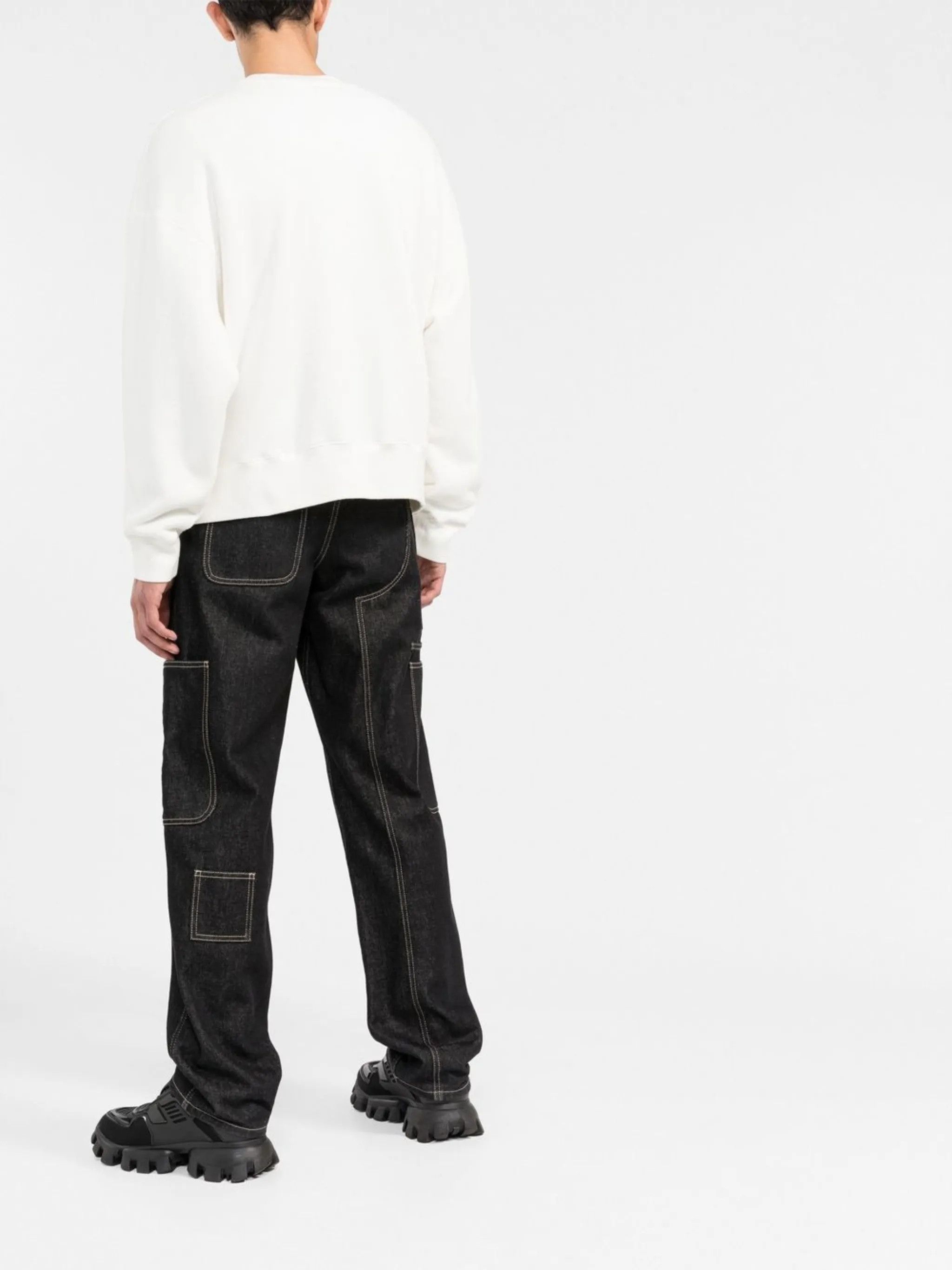 Palm Angels o1gr1nt0325 Kill The Bear Crewneck Sweatshirt in White Size US L / EU 52-54 / 3 - 4 Thumbnail