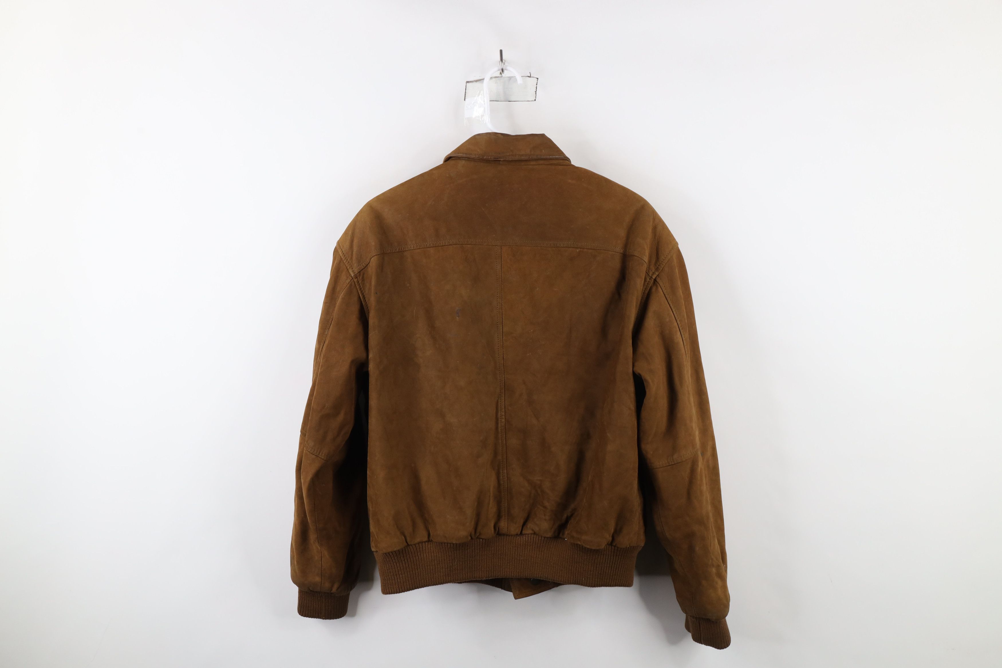 Vintage Vintage 90s Streetwear Suede Leather Flight Bomber Jacket Size US S / EU 44-46 / 1 - 16 Thumbnail