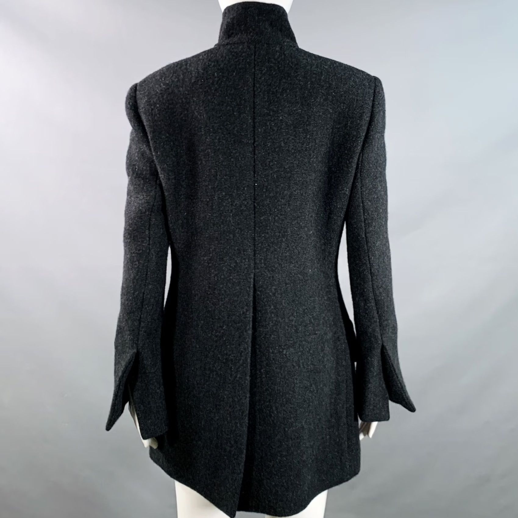 The Row THE ROW Jacket Nehru Collar Black Charcoal Wool/Paper Size 4 Adult Women Italy Size S / US 4 / IT 40 - 4 Thumbnail