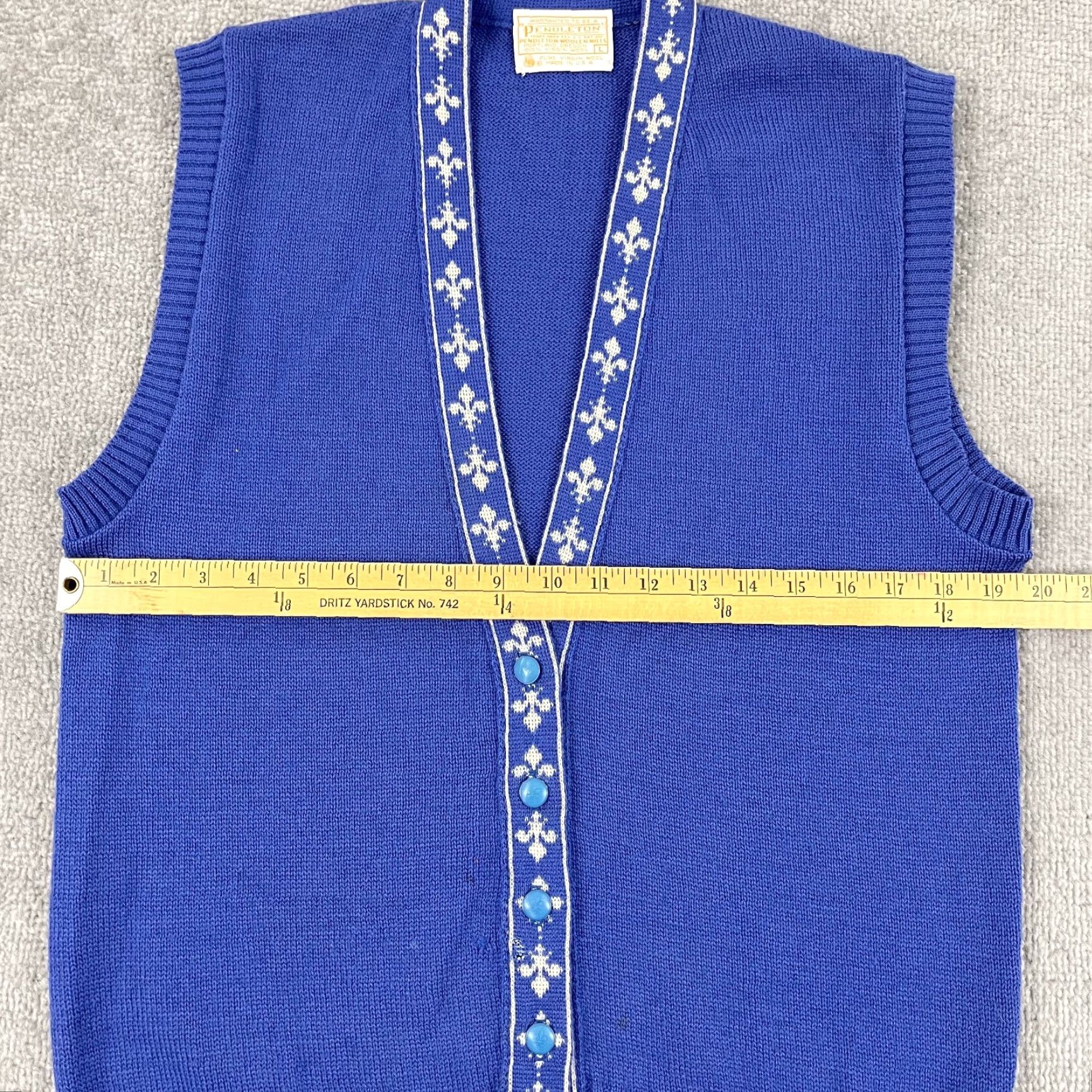 Pendleton VINTAGE Pendleton Sweater Vest Women Large Wool Sleeveless V-Neck Retro 90s Classic Fall Winter Size L / US 10 / IT 46 - 4 Thumbnail