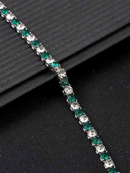 Japanese Brand × Jewelry Green & White Rhinestone Bracelet Size ONE SIZE - 2 Thumbnail