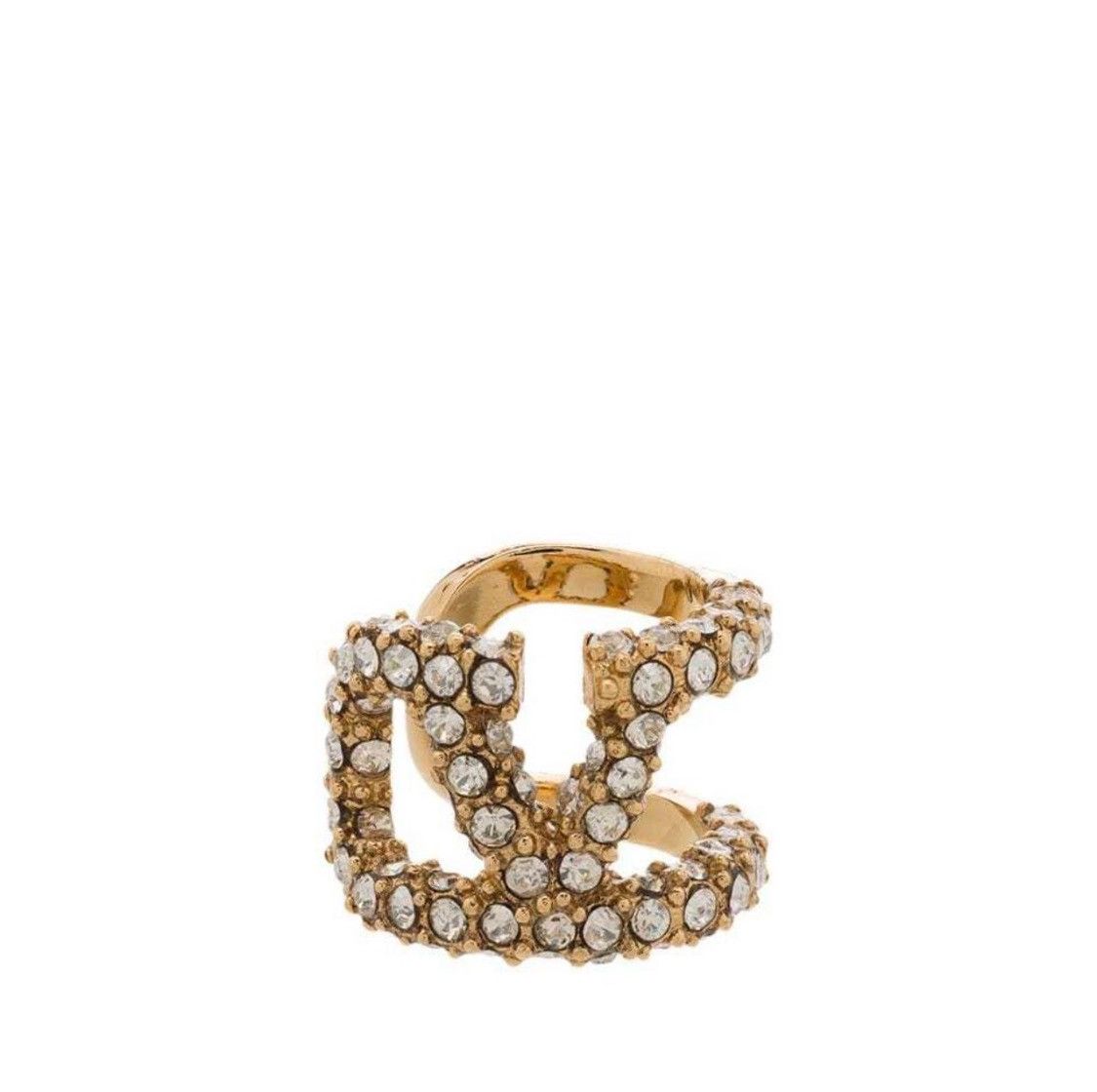 Valentino Valentino VLogo Crystal Rhinestone-Encrusted Ear Cuff Size ONE SIZE - 1 Thumbnail