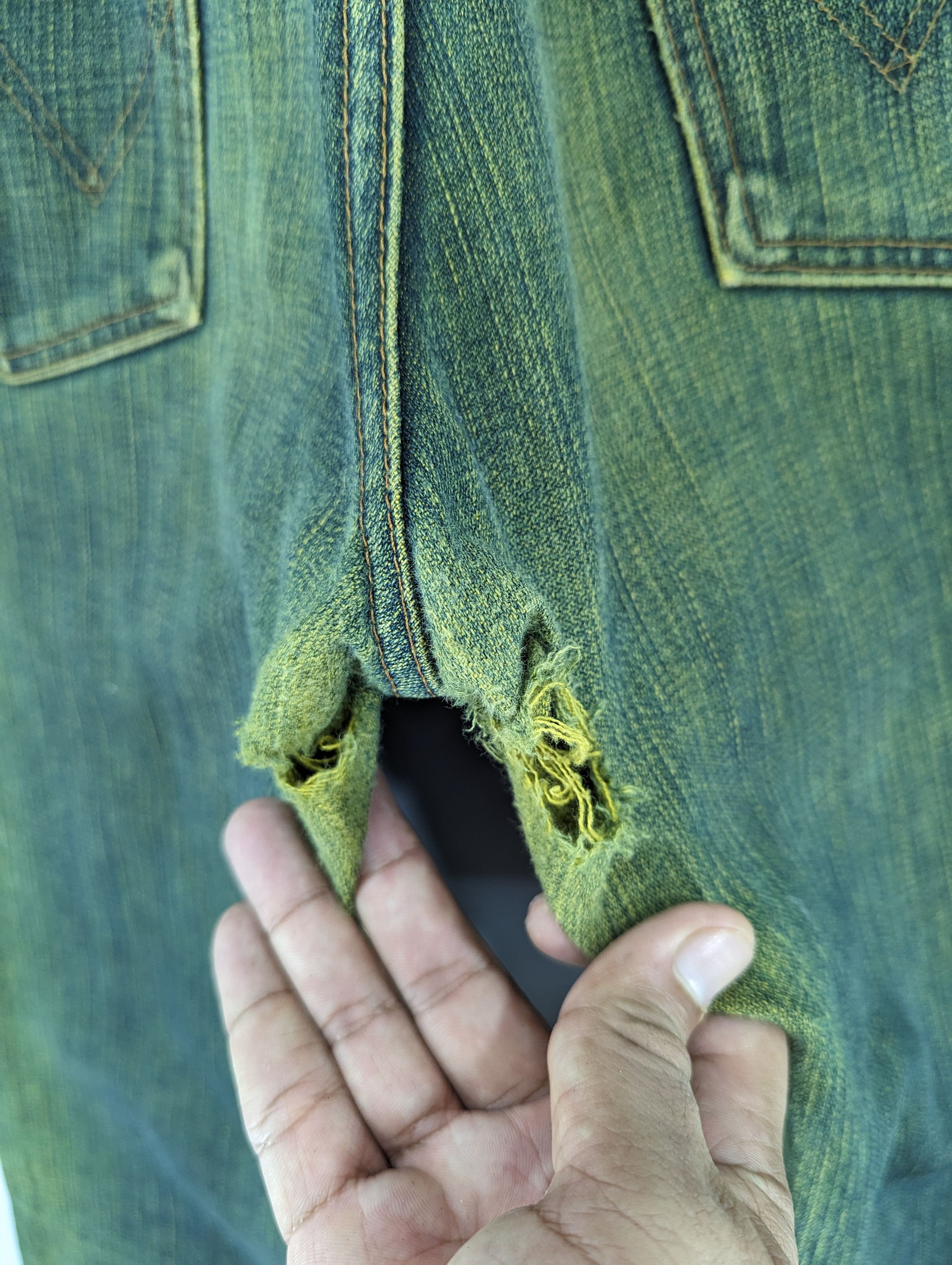 Wrangler 💥RARE💥Vintage Wrangler BlueBell Flared Bootcut Green Jeans Size US 33 - 9 Thumbnail