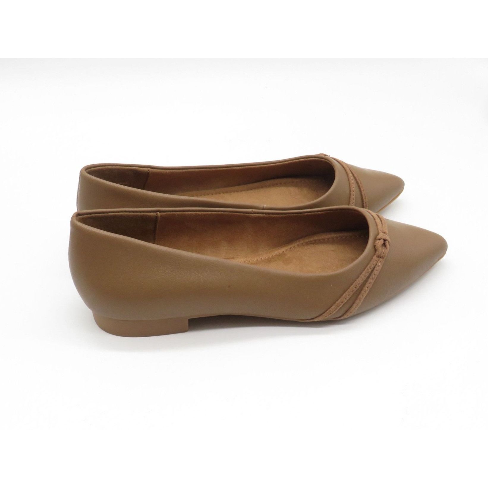 Other Bella Vita Women's Pointed Toe Brown Leather Flats Knot Deta Size US 6 / IT 36 - 4 Thumbnail