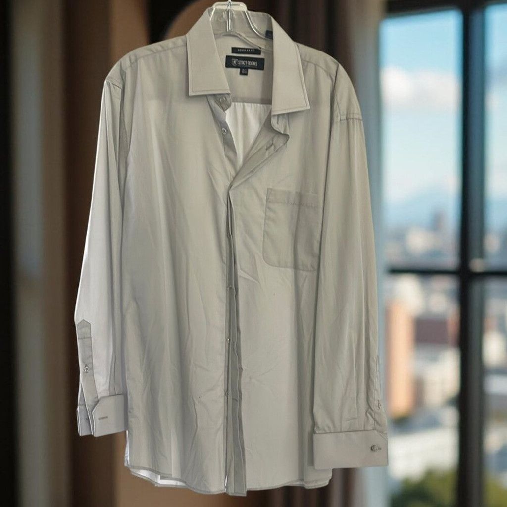 Stacy Adams Stacy Adams Men's Gray Shirt 34/35 16 1/2 Size 34R - 1 Thumbnail