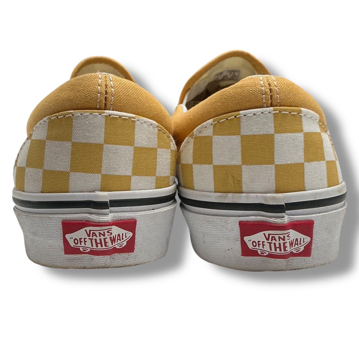 Vans Vans Off the Wall Yellow & White Checkered Sneakers Size US 7.5 / IT 37.5 - 3 Thumbnail