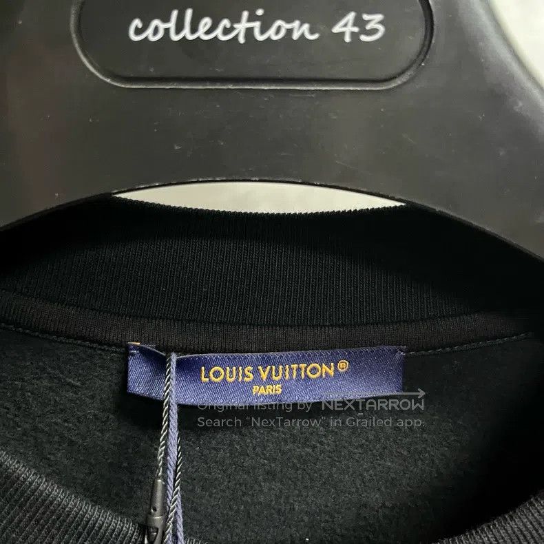 Louis Vuitton Louis Vuitton Black Logo embroidered crewneck sweatshirt Size US L / EU 52-54 / 3 - 2 Thumbnail