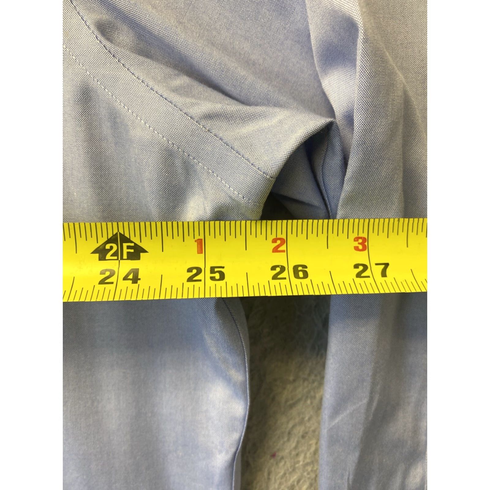 Jos. A. Bank Jos. A. Bank Shirt Mens 18 35 Blue Button-Up Long Sleeve Slim Regular Cotton Button-Up Shirt | Blue Colorful Classic Preppy All Seasons Mens Shirt Size US XXL / EU 58 / 5 - 6 Thumbnail