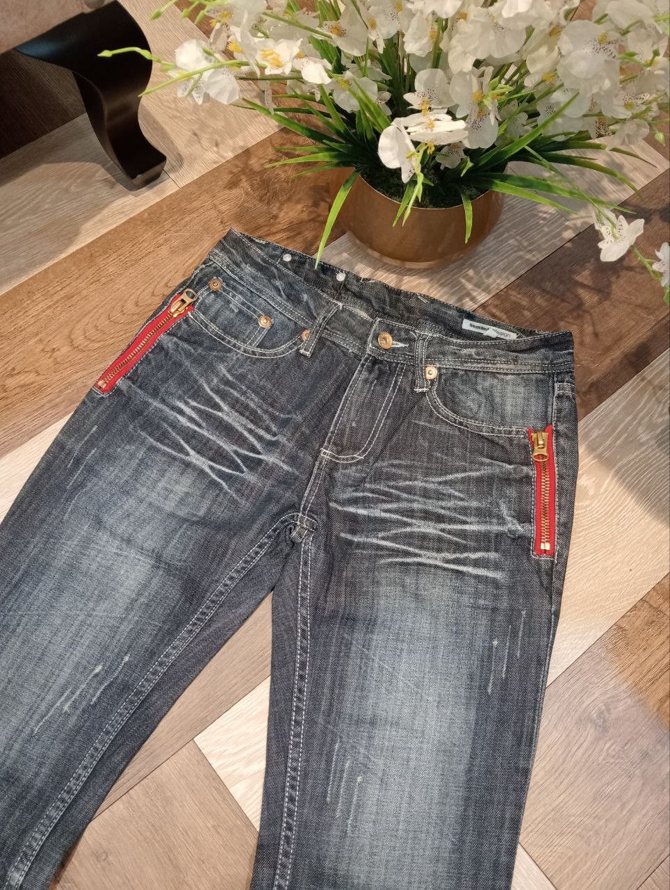 semanticdesign SEMANTIC DESIGN JAPAN RARE DISTRESSED LOOK FLARED JEANS Size US 30 / EU 46 - 4 Thumbnail