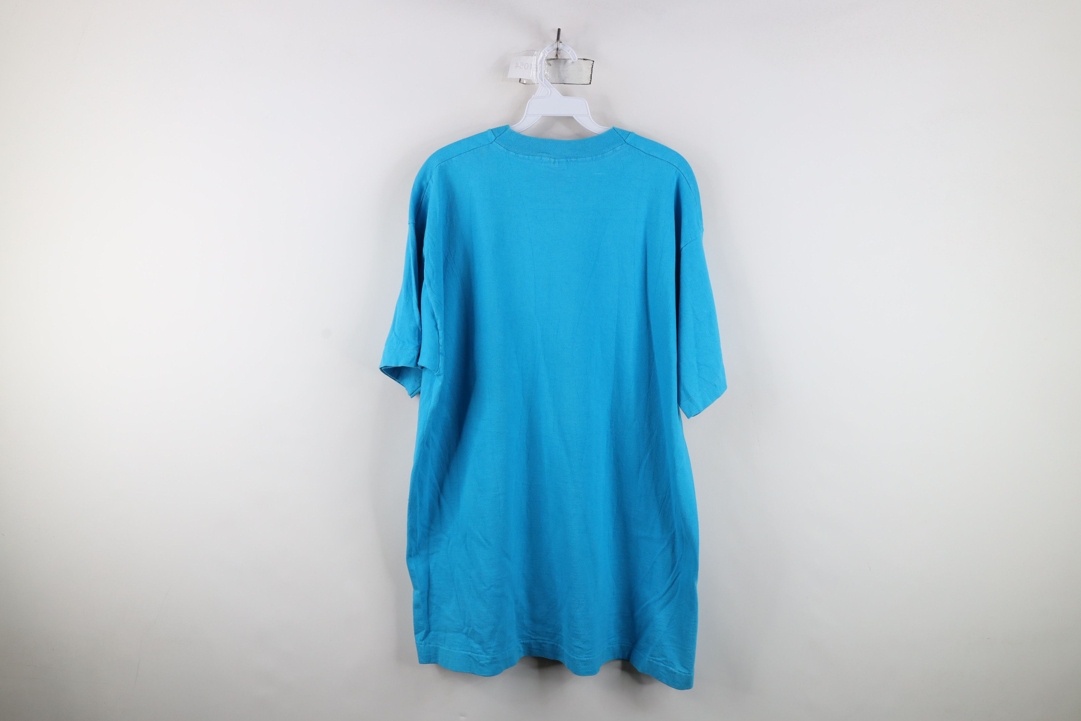 Vintage Vintage 90s Streetwear Mailbox Bird Flower T-Shirt Blue Size XL / US 12-14 / IT 48-50 - 9 Thumbnail